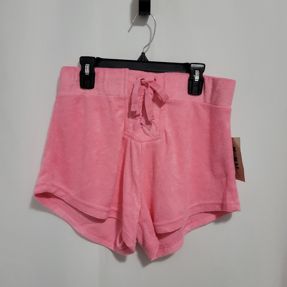 Moral Society Pink Terrycloth Shorts, Size M, New